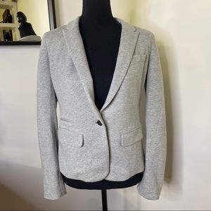 LOFT Gray Cotton Blazer Jacket